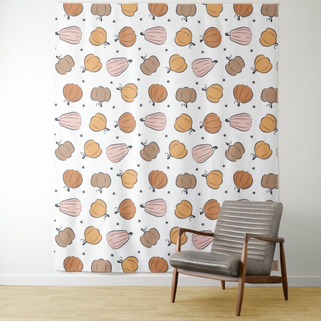 Modern Pumpkin Pattern - Tapestry (In Situ)