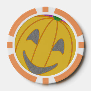 Modern Pumpkin Poker Chip