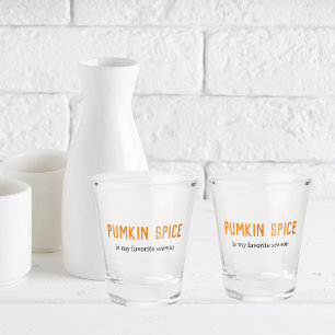 Modern Pumpkin Spice Is My Favourite Season Quote Shot Glass