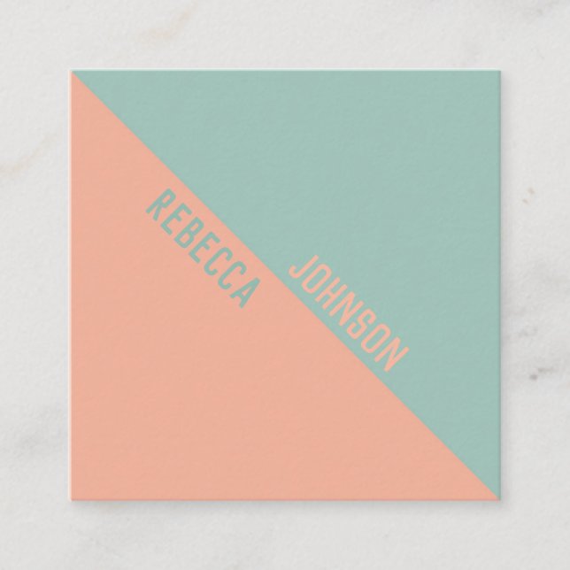 Modern Punchy Pastel Duotone - Business Card (Front)