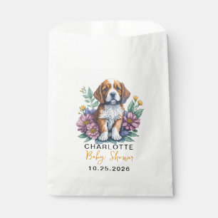 Modern Puppy Dog Terracotta Baby Shower Favour Bags