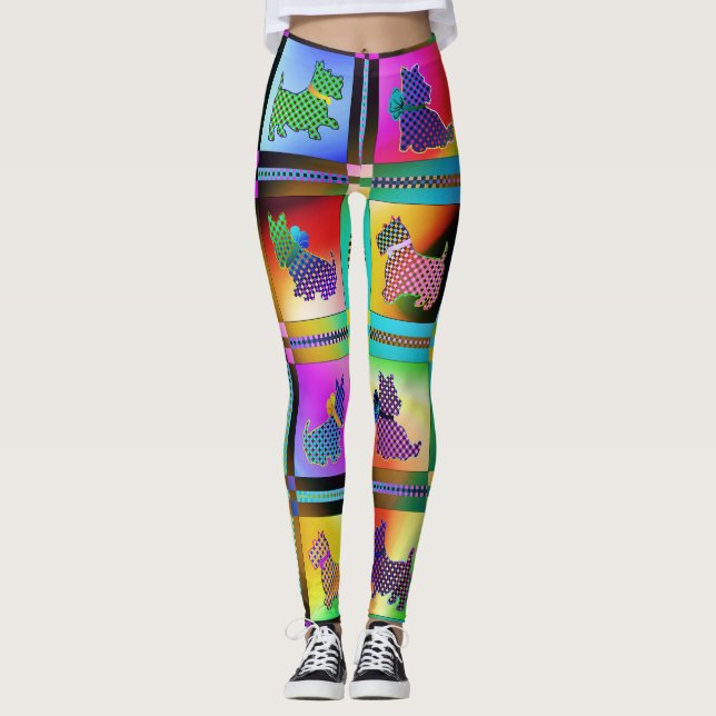 Modern  Puppy Love  Leggings (Front)