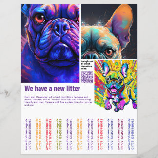 modern puppy qr-code personalized