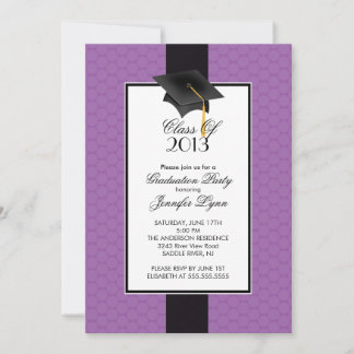 Modern Purple 2013 Graduation Party Invitation