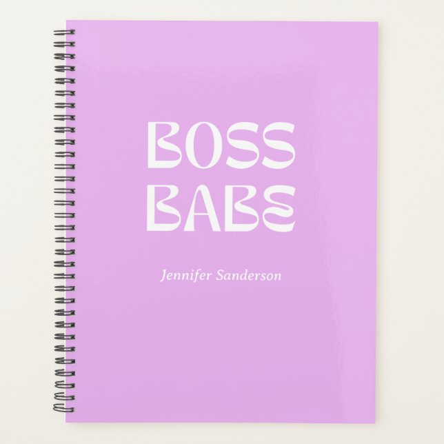  Modern Purple 2024 Boss Babe Personalised Planner (Front)