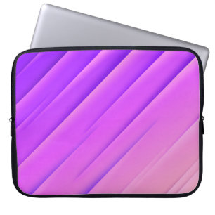 Modern Purple Abstract Lines Texture Laptop Sleeve