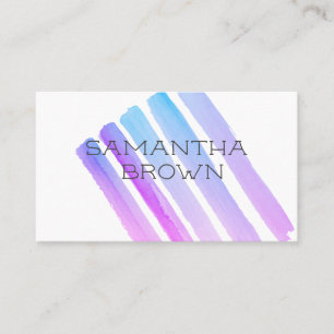 modern purple and blue watercolor business cards