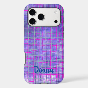 Modern purple and pink grid lines abstract