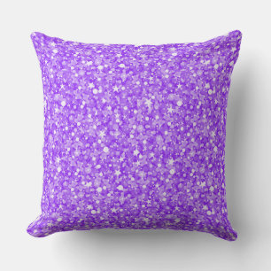 Modern Purple And White Glitter Cushion