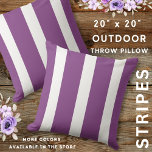 Modern Purple And White Striped Cushion<br><div class="desc">Elegant and stylish purple striped throw pillow for a new and trendy addition to your summer patio decor.</div>