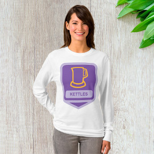 Modern Purple and Yellow Kettles Icon T-Shirt