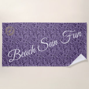 Modern Purple Beach Towel