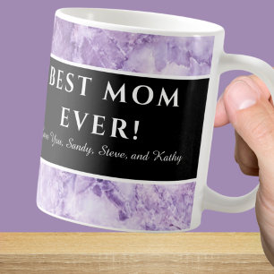 Modern Purple "Best mum ever" Mother Appreciation Coffee Mug