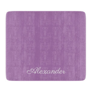 Modern Purple Blank template,  White Script   Cutting Board