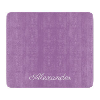 Modern Purple Blank template,  White Script   Cutting Board