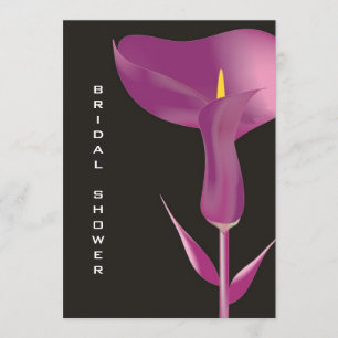 Modern Purple Calla Lily Bridal Shower Invitation