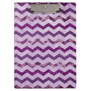 Modern Purple Chevron Pattern Clipboard