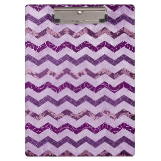 Modern Purple Chevron Pattern Clipboard