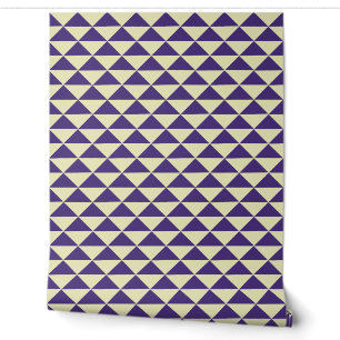 Modern Purple & Cream Geometric Triangle Pattern  Wallpaper