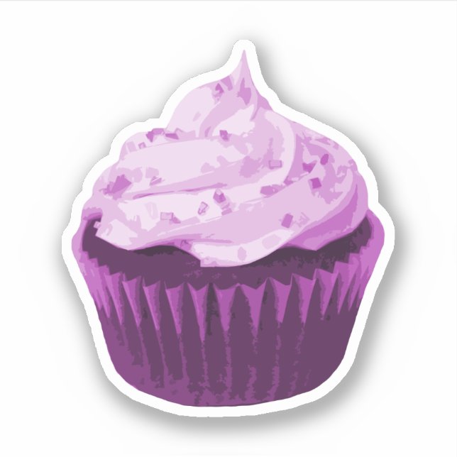 Modern Purple Cupcake (Front)