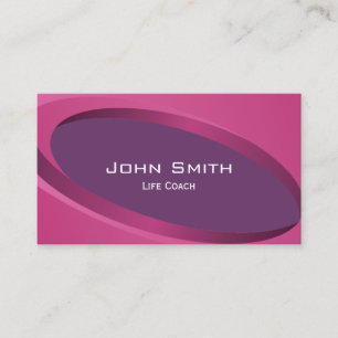 Modern Purple Curves Life Coach Business Card