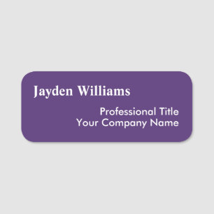 Modern Purple Custom  Employee ID Name Tag