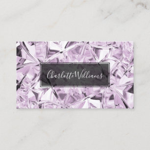 Modern Purple Diamond Texture Trendy Business Card