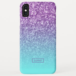 Modern Purple Faux Glitter Turquoise Ombre no.2 Case-Mate iPhone Case