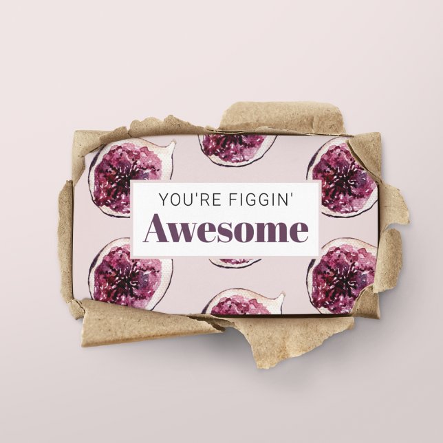 Modern Purple Fig Pattern & You're Figgin' Awesome Business Card (Creator Uploaded)