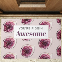 Modern Purple Fig Pattern & You're Figgin' Awesome