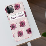 Modern Purple Fig Pattern & You're Figgin' Awesome iPhone 11Pro Max Case<br><div class="desc">Modern Purple Fig Pattern & You're Figgin' Awesome</div>