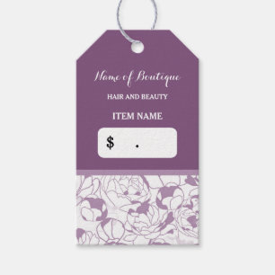 Modern Purple Floral Girly Boutique Price Tags