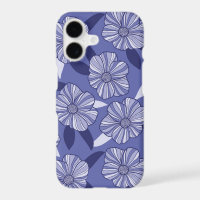 Modern Purple Floral Leaf pattern