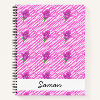 Modern Purple Floral Pattern  Notebook