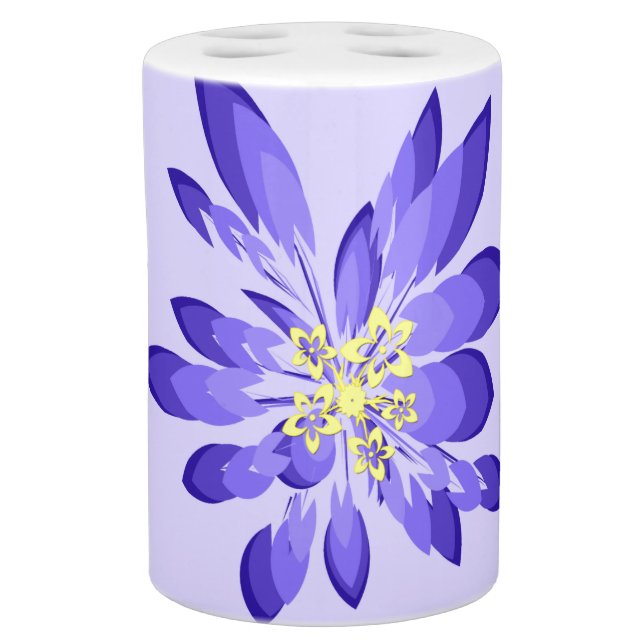 Modern Purple Flowers Bathroom Set (Right)