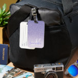 Modern Purple Glitter Sparkles Personalised Name Luggage Tag<br><div class="desc">Introducing our collection of modern and glamourous products: "Modern Purple Glitter Sparkles Personalised Name." These eye-catching items are designed to add a touch of elegance and personalisation to your life. With a mesmerising purple glitter and sparkles motif, our products are perfect for those who love a bit of sparkle in...</div>