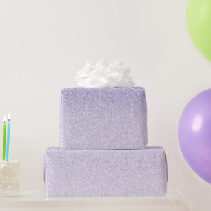 Modern Purple Glitter Sparkles Personalised Name Wrapping Paper