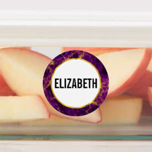 Modern Purple & Gold Abstract Marble