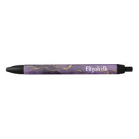 Modern Purple Gold Agate Geode Pen