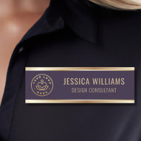 Modern Purple Gold Business Logo