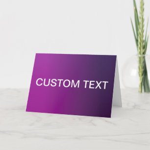 Modern Purple Gradient Ombre & Editable White Text Card