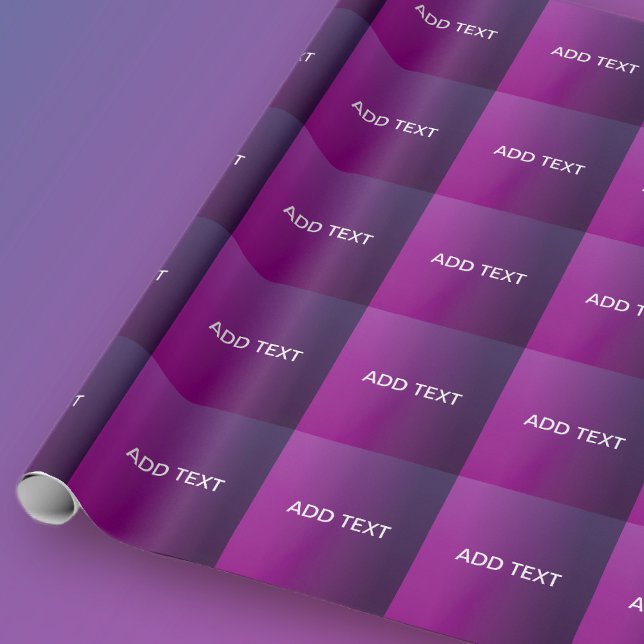 Modern Purple Gradient Ombre & Editable White Text Wrapping Paper (Creator Uploaded)