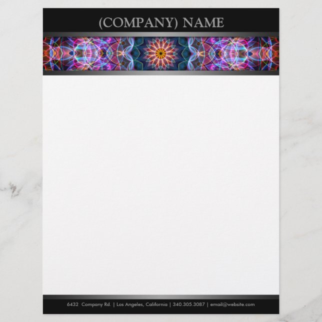Modern Purple Lotus Letterhead (Front)