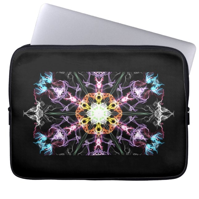 Modern Purple Mandala Laptop Sleeve (Front)