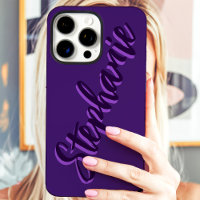 Modern Purple Minimalist Script Name