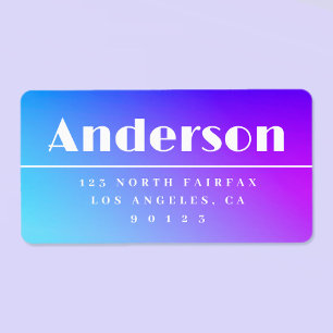 Modern Purple Ombre Return Address Label