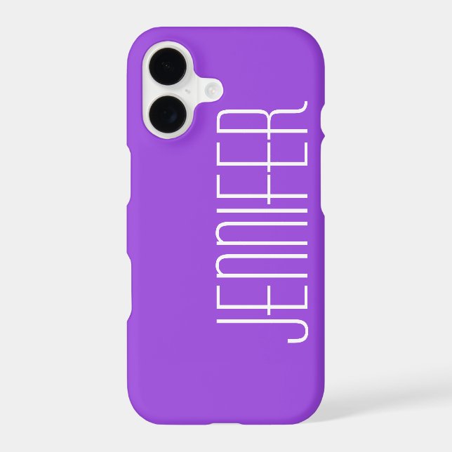 Modern Purple, Personalised, Custom Jumbo Name (Back)