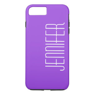 Modern Purple, Personalised, Custom Jumbo Name iPhone 8 Plus/7 Plus Case