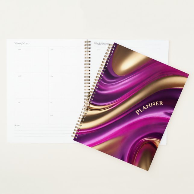 Modern-Purple Pink and Gold- Planner (Display)