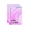 Modern purple pink rainbow script earring display